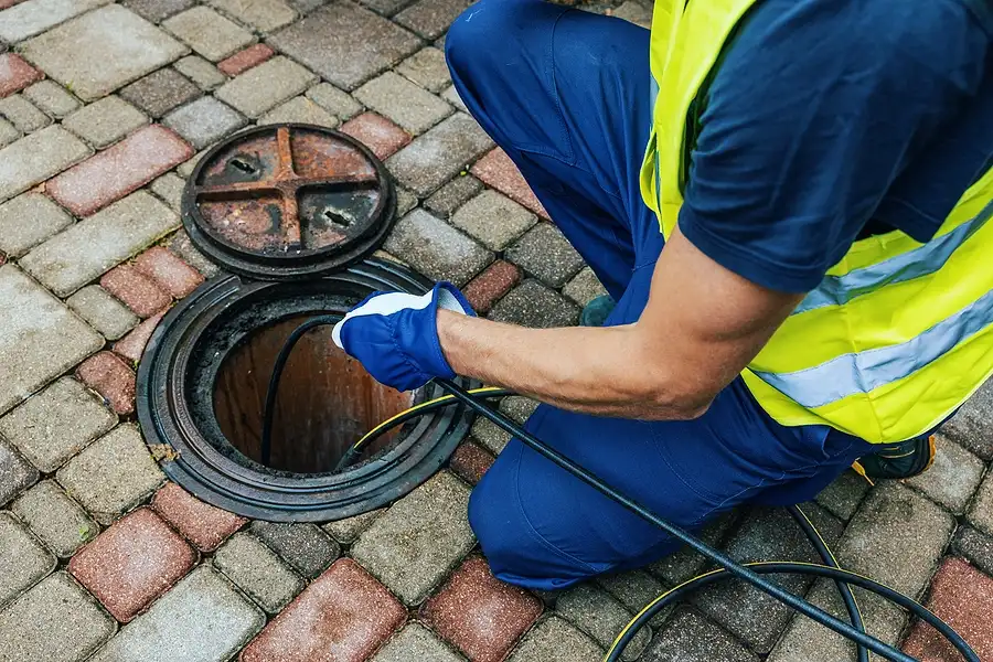 Plumber performing hydro jetting drain cleaning in Tupelo, MS