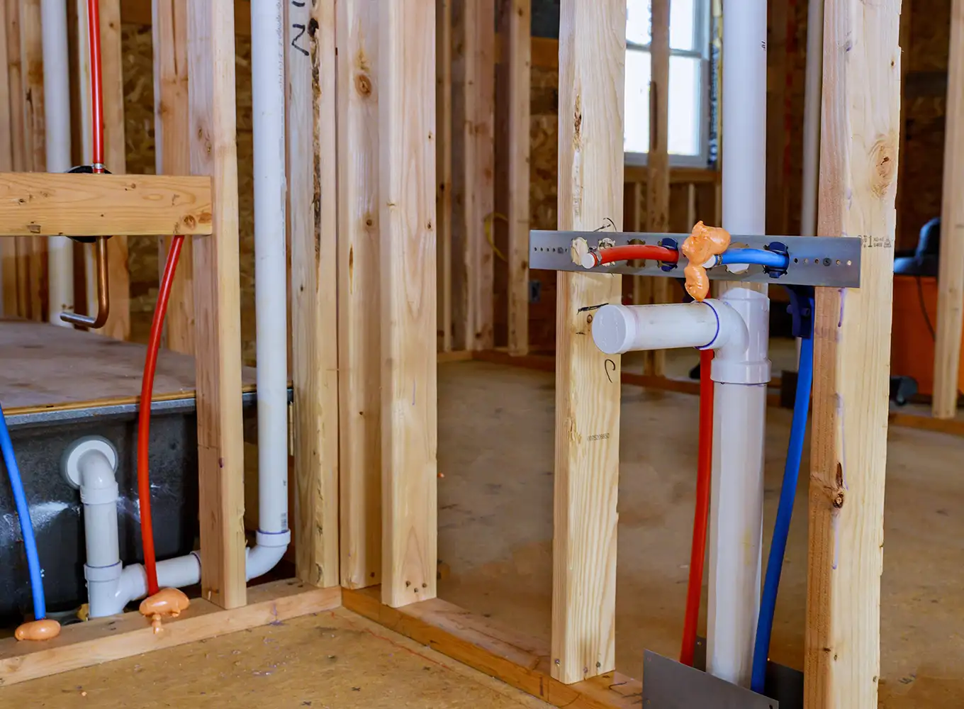 Plumber installing plumbing for new construction or a remodel in Tupelo, MS