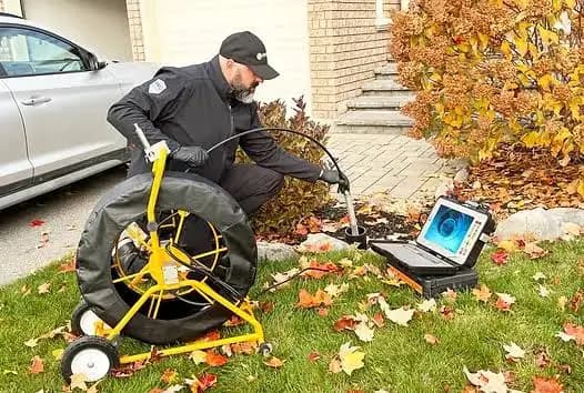 Plumber performing a sewer camera inspection in Tupelo, MS